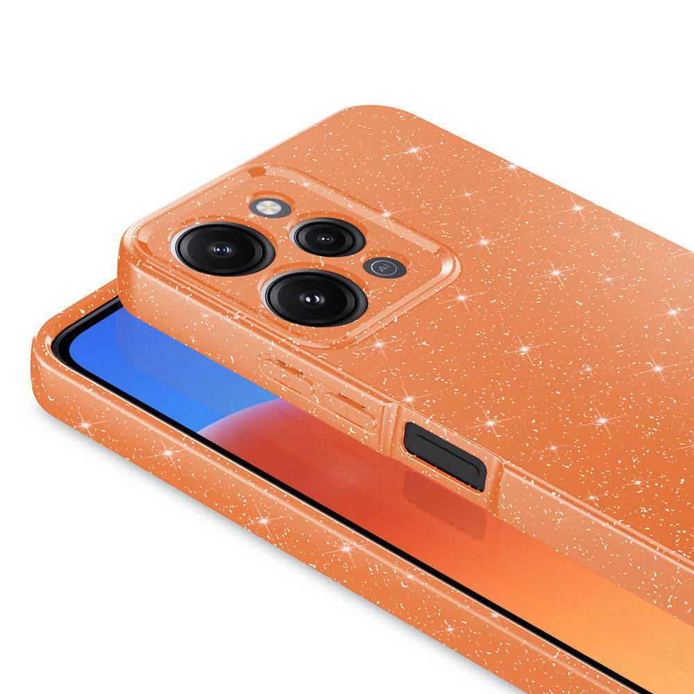Xiaomi Redmi 12 Kılıf Kamera Korumalı Simli Lüks Zore Koton Kapak Siyah