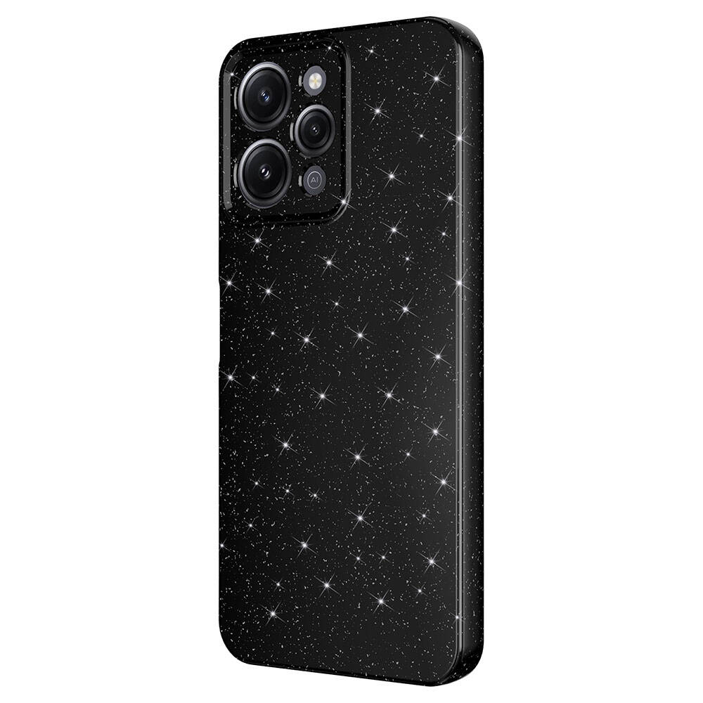 Xiaomi Redmi 12 Kılıf Kamera Korumalı Simli Lüks Zore Koton Kapak Turuncu