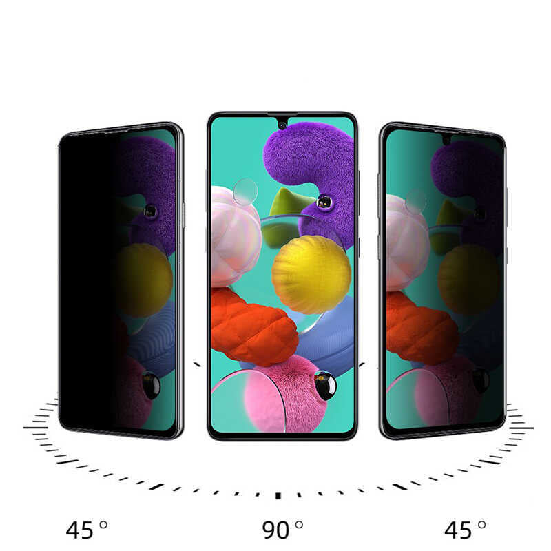 Xiaomi Redmi 12 Zore New 5D Privacy Temperli Ekran Koruyucu Siyah