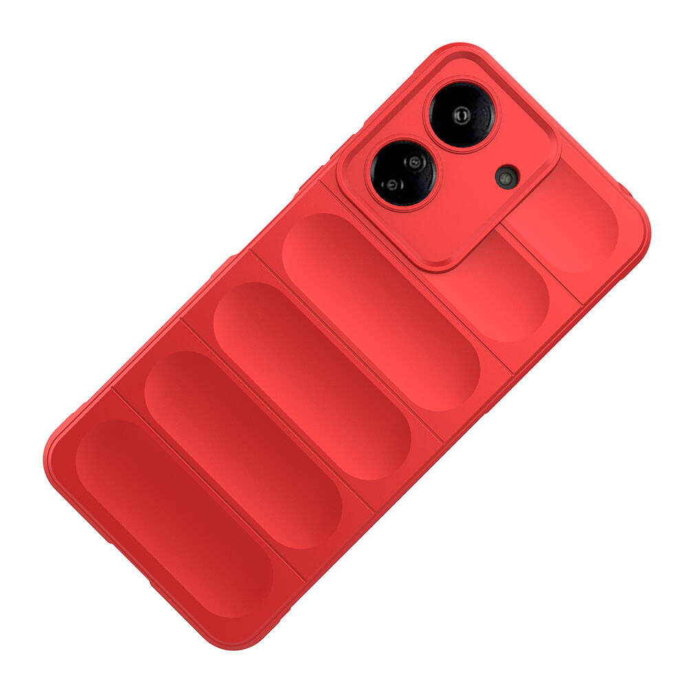 Xiaomi Redmi 13C Kılıf Esnek TPU Oyuklu Arka Yüzey Tasarımlı Zore Etnik Silikon Kapak Lacivert