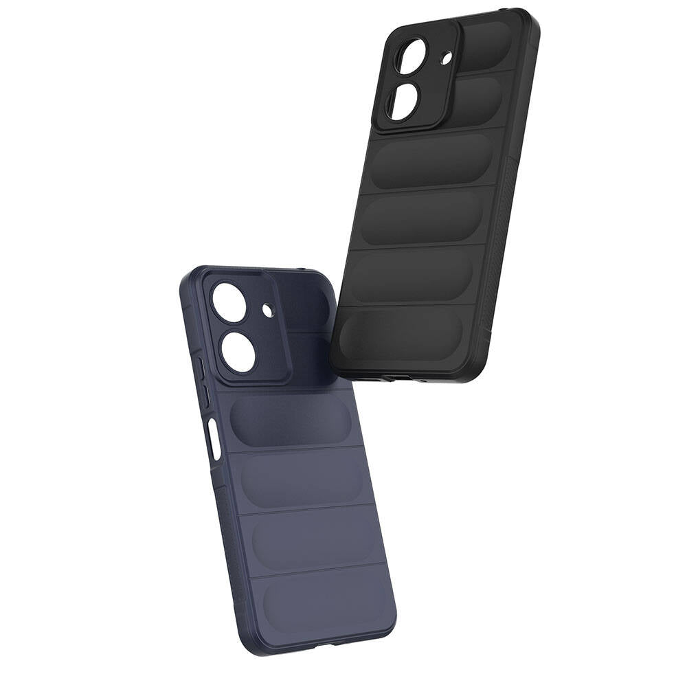 Xiaomi Redmi 13C Kılıf Esnek TPU Oyuklu Arka Yüzey Tasarımlı Zore Etnik Silikon Kapak Kırmızı