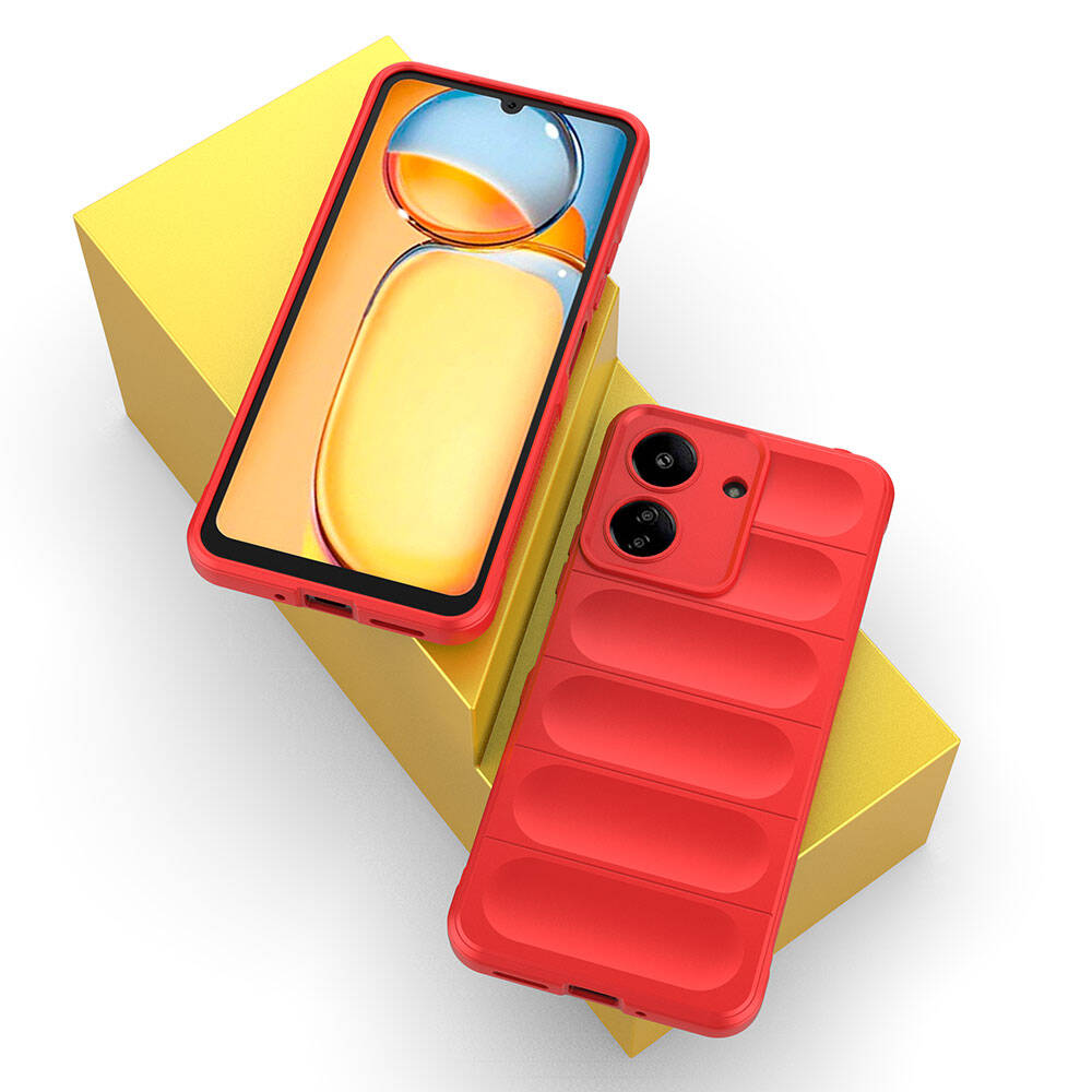 Xiaomi Redmi 13C Kılıf Esnek TPU Oyuklu Arka Yüzey Tasarımlı Zore Etnik Silikon Kapak Lacivert