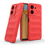 Xiaomi Redmi 13C Kılıf Esnek TPU Oyuklu Arka Yüzey Tasarımlı Zore Etnik Silikon Kapak Kırmızı