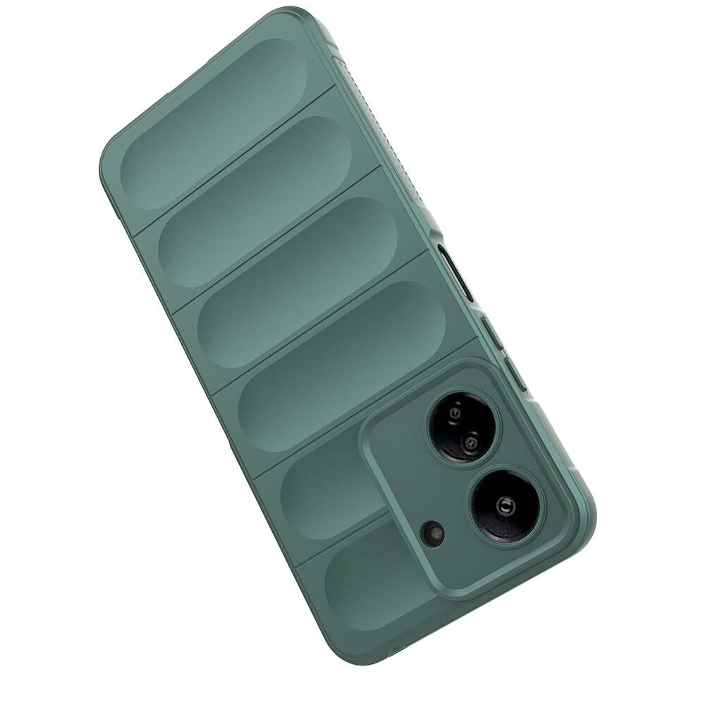 Xiaomi Redmi 13C Kılıf Esnek TPU Oyuklu Arka Yüzey Tasarımlı Zore Etnik Silikon Kapak Siyah