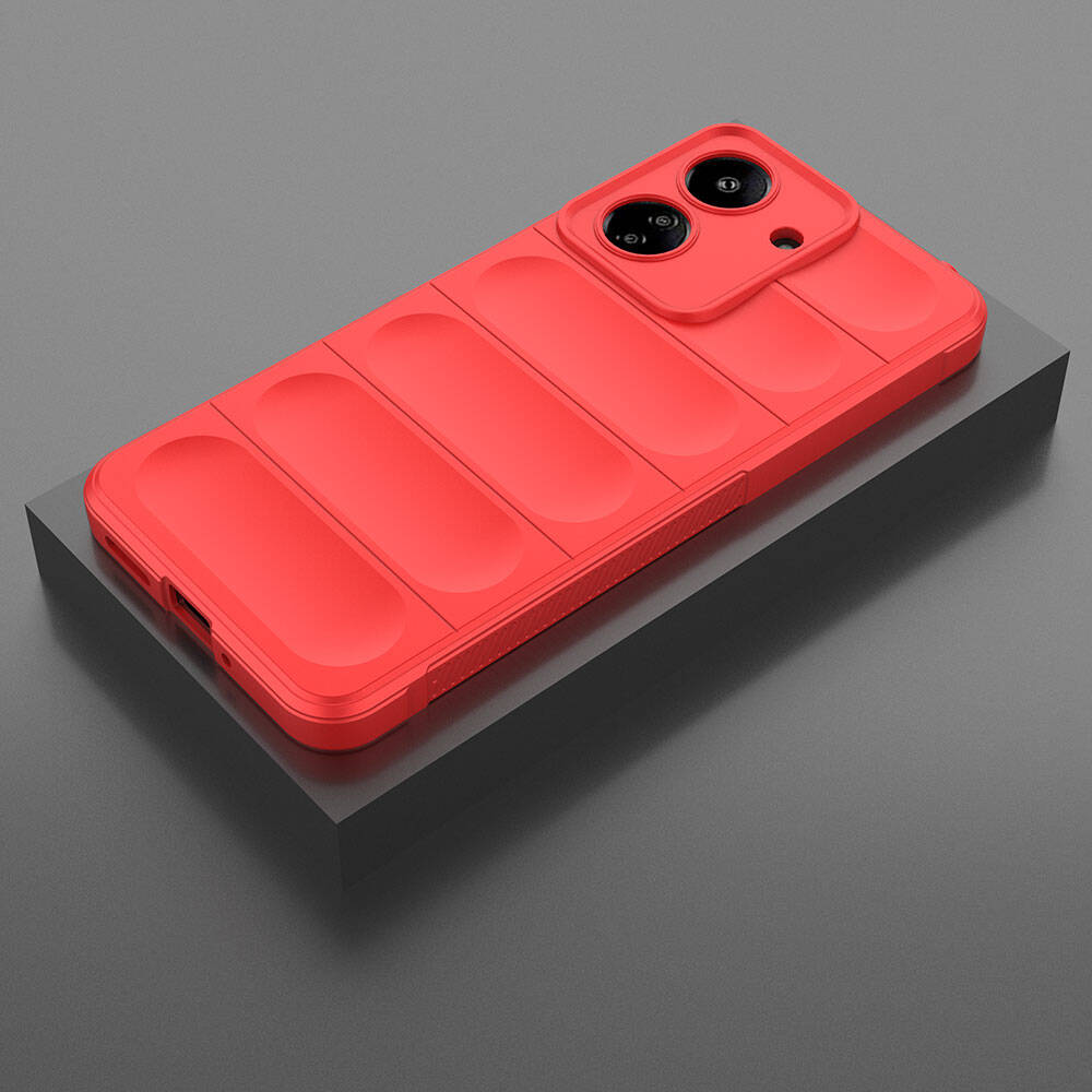Xiaomi Redmi 13C Kılıf Esnek TPU Oyuklu Arka Yüzey Tasarımlı Zore Etnik Silikon Kapak Lacivert