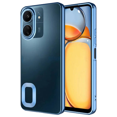 Xiaomi Redmi 13C Kılıf Kamera Korumalı Logo Gösteren Zore Omega Kapak Sierra Mavi