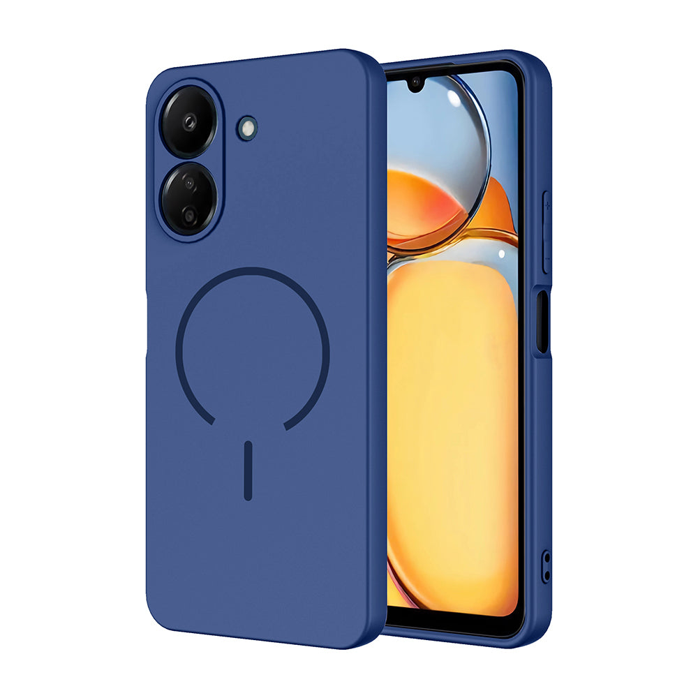 Xiaomi Redmi 13C Kılıf M-safe Şarj Özellikli Zore Meta Kapak Turuncu