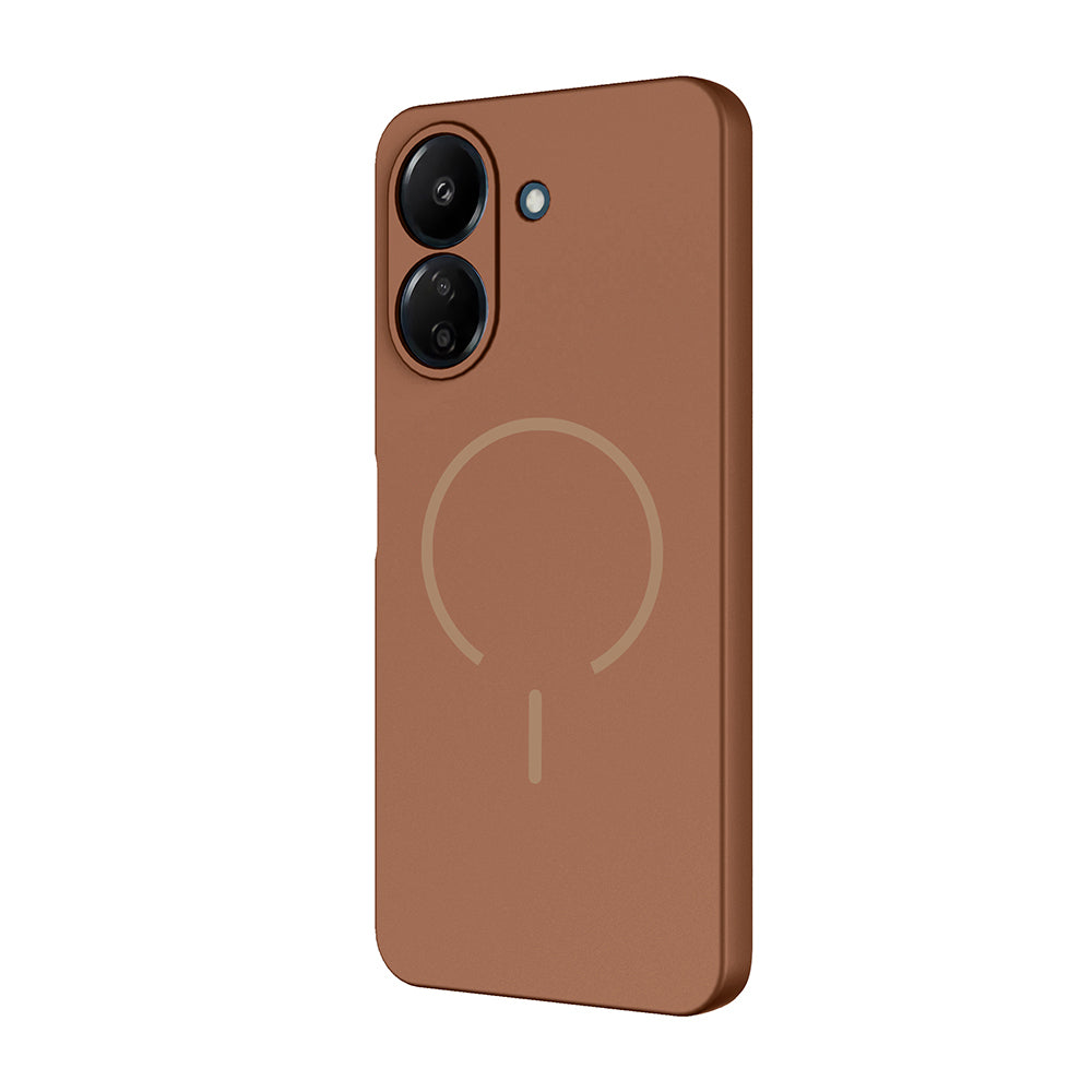Xiaomi Redmi 13C Kılıf M-safe Şarj Özellikli Zore Meta Kapak Titanyum-Gri