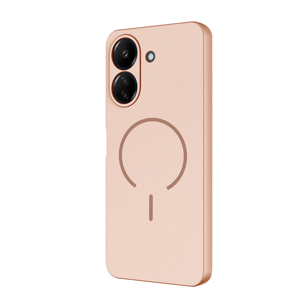 Xiaomi Redmi 13C Kılıf M-safe Şarj Özellikli Zore Meta Kapak Titanyum-Gri