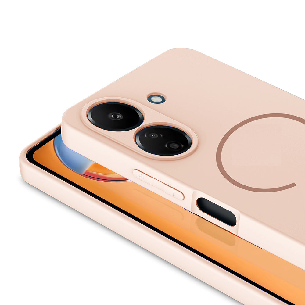 Xiaomi Redmi 13C Kılıf M-safe Şarj Özellikli Zore Meta Kapak Mürdüm