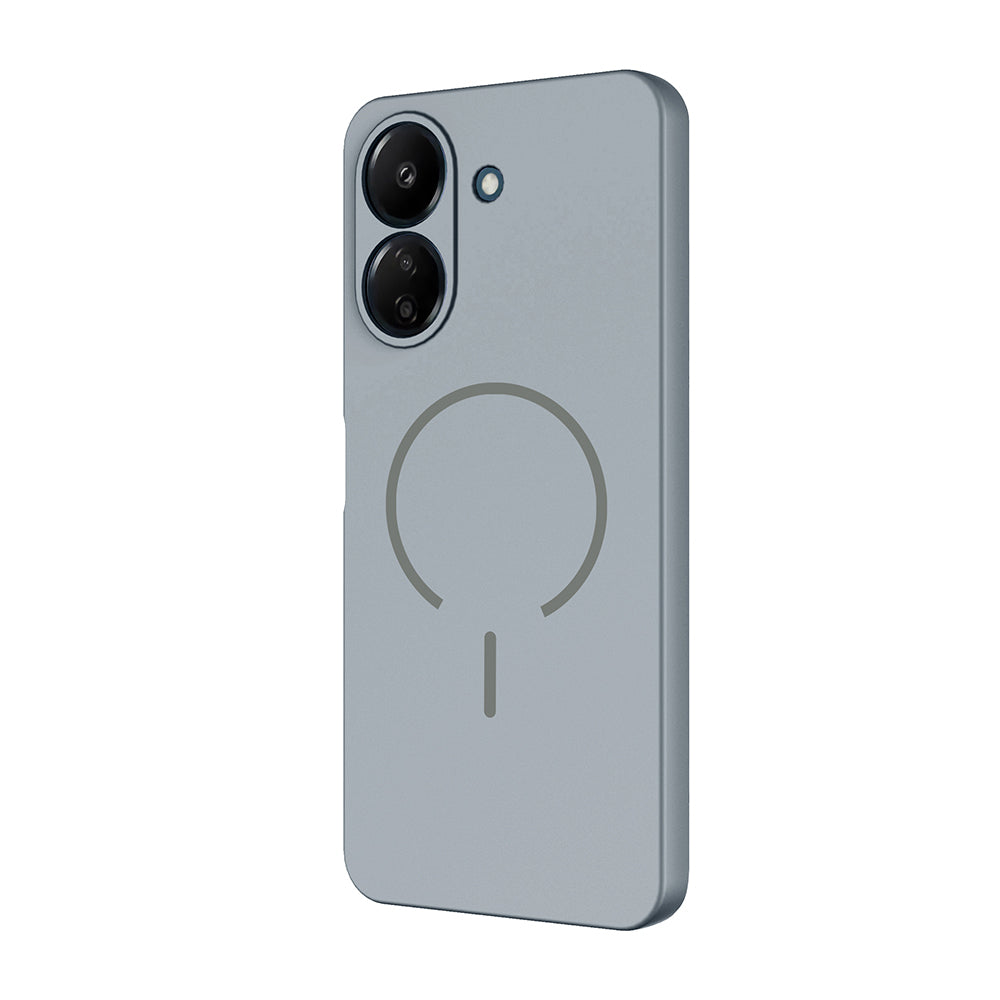 Xiaomi Redmi 13C Kılıf M-safe Şarj Özellikli Zore Meta Kapak Turuncu
