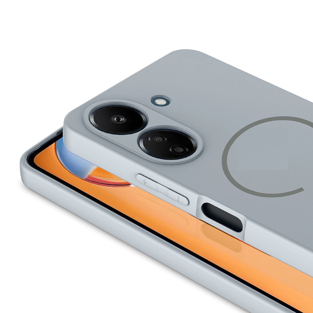 Xiaomi Redmi 13C Kılıf M-safe Şarj Özellikli Zore Meta Kapak Mürdüm
