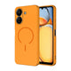 Xiaomi Redmi 13C Kılıf M-safe Şarj Özellikli Zore Meta Kapak Turuncu