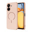 Xiaomi Redmi 13C Kılıf M-safe Şarj Özellikli Zore Meta Kapak Rose Pembe