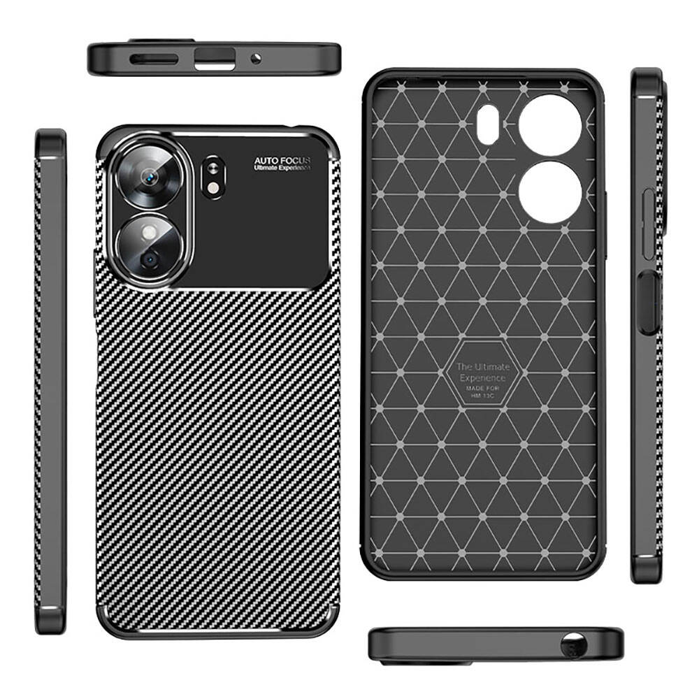 Xiaomi Redmi 13C Kılıf Zore Negro Silikon Kapak Siyah