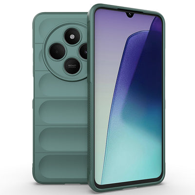 Xiaomi Redmi 14C 4G Kılıf Esnek TPU Oyuklu Arka Yüzey Tasarımlı Zore Etnik Silikon Kapak Lacivert