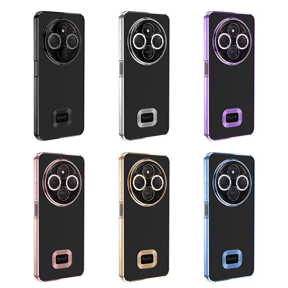 Xiaomi Redmi 14C 4G Kılıf Kamera Korumalı Logo Gösteren Zore Omega Kapak Siyah