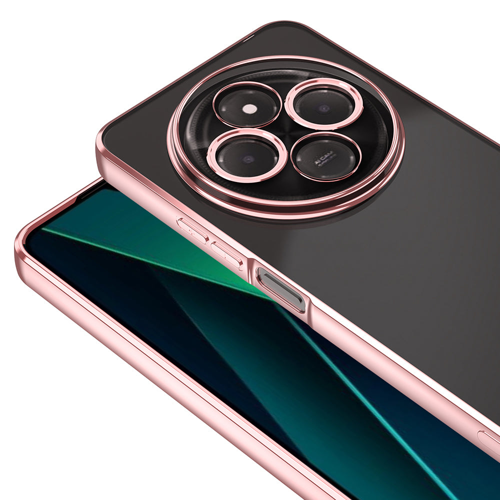 Xiaomi Redmi 14C 4G Kılıf Kamera Korumalı Logo Gösteren Zore Omega Kapak Siyah