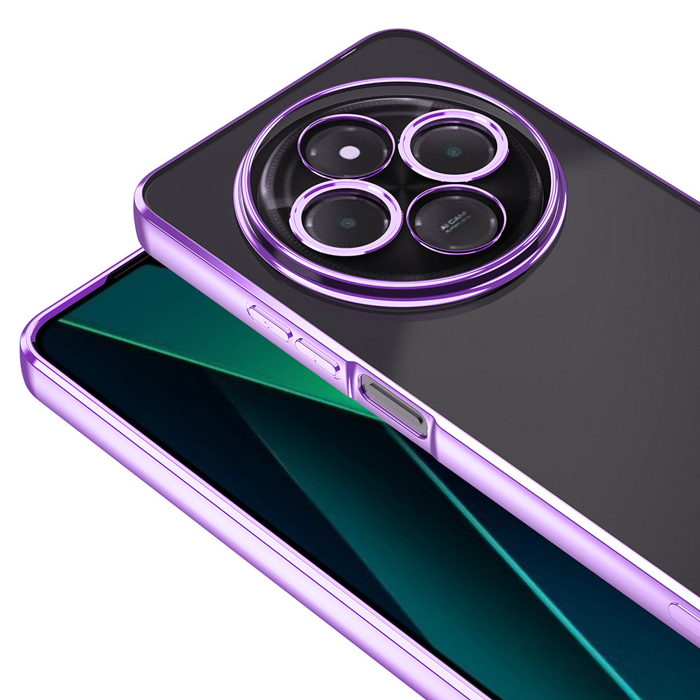 Xiaomi Redmi 14C 4G Kılıf Kamera Korumalı Logo Gösteren Zore Omega Kapak Sierra Mavi