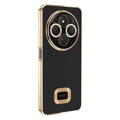 Xiaomi Redmi 14C 4G Kılıf Kamera Korumalı Logo Gösteren Zore Omega Kapak Gold