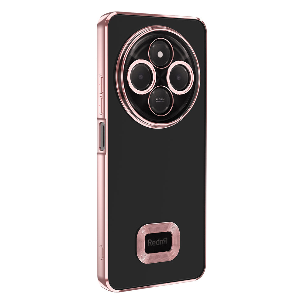 Xiaomi Redmi 14C 4G Kılıf Kamera Korumalı Logo Gösteren Zore Omega Kapak Rose Gold