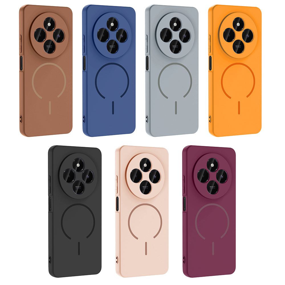Xiaomi Redmi 14C Kılıf M-safe Şarj Özellikli Zore Meta Kapak Turuncu
