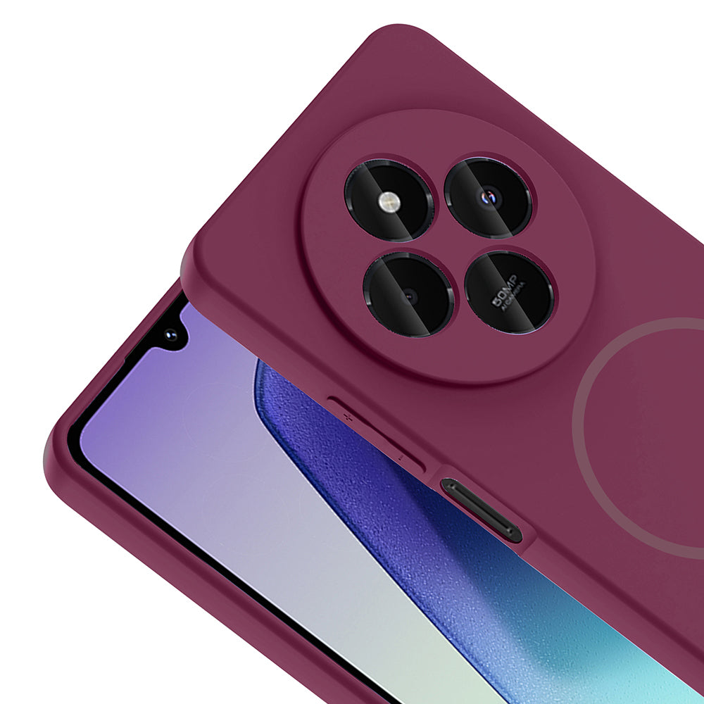 Xiaomi Redmi 14C Kılıf M-safe Şarj Özellikli Zore Meta Kapak Rose Pembe