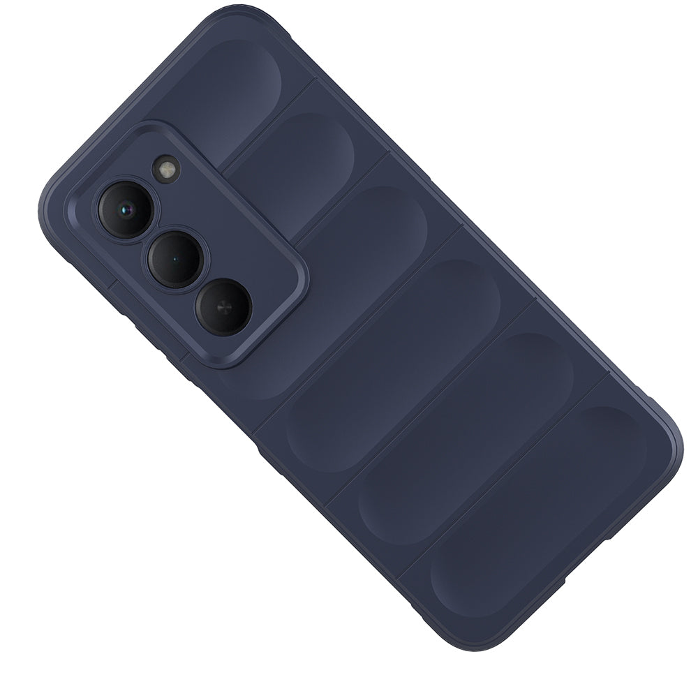 Xiaomi Redmi 15 Kılıf Esnek TPU Oyuklu Arka Yüzey Tasarımlı Zore Etnik Silikon Kapak Siyah