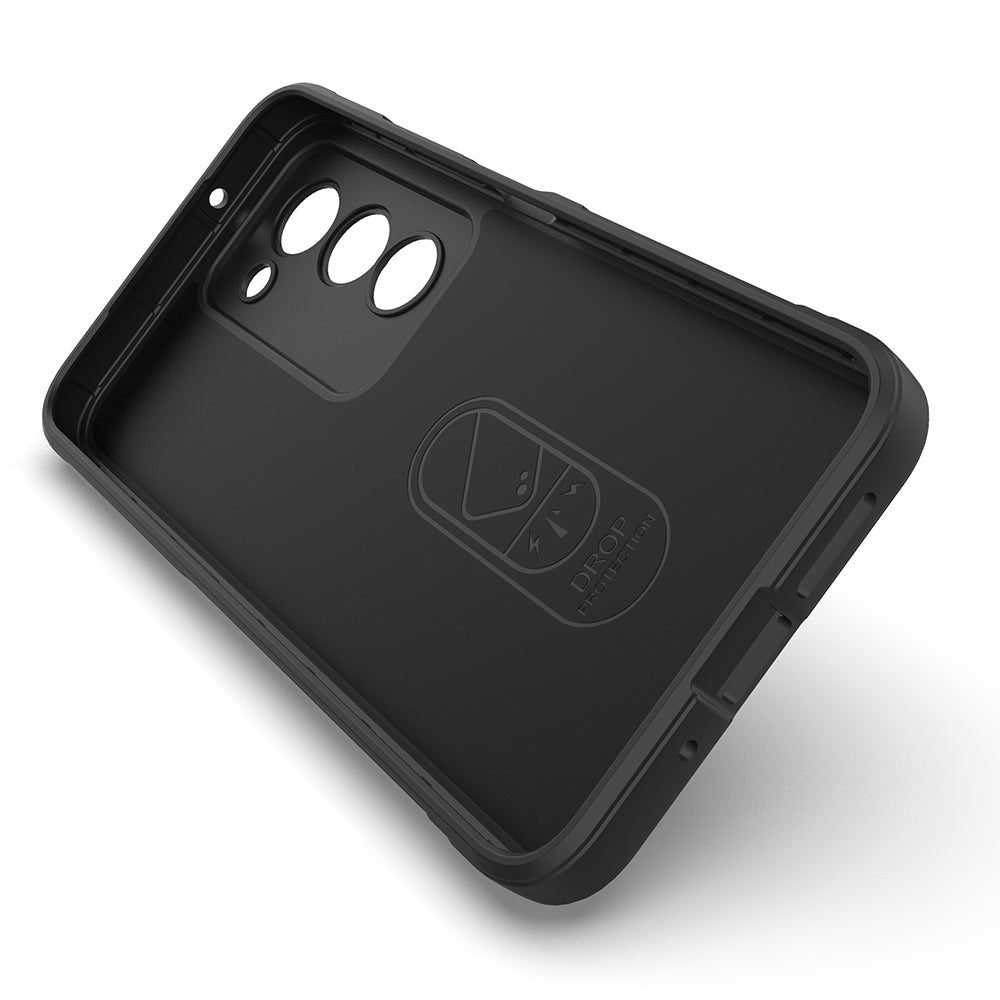 Xiaomi Redmi 15 Kılıf Esnek TPU Oyuklu Arka Yüzey Tasarımlı Zore Etnik Silikon Kapak Siyah