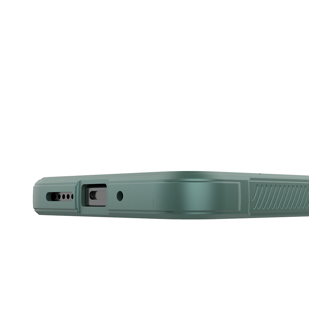 Xiaomi Redmi 15 Kılıf Esnek TPU Oyuklu Arka Yüzey Tasarımlı Zore Etnik Silikon Kapak Koyu Yeşil