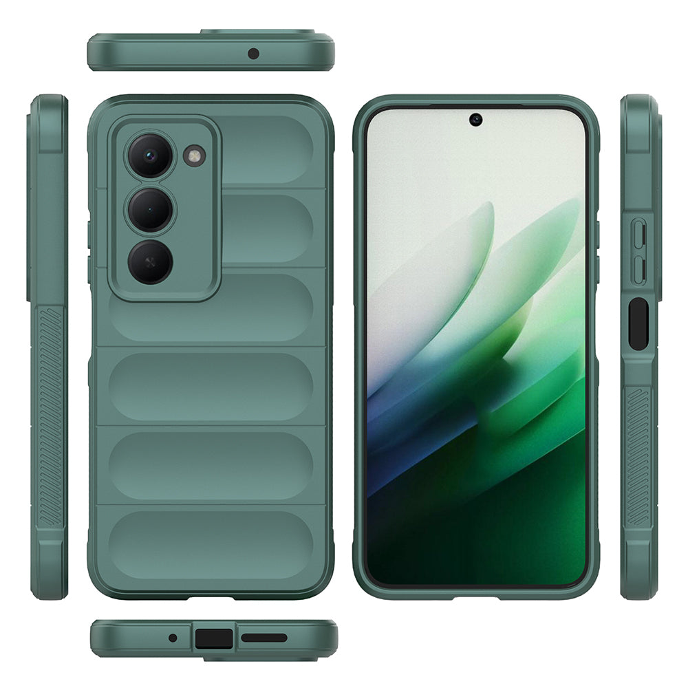 Xiaomi Redmi 15 Kılıf Esnek TPU Oyuklu Arka Yüzey Tasarımlı Zore Etnik Silikon Kapak Lacivert