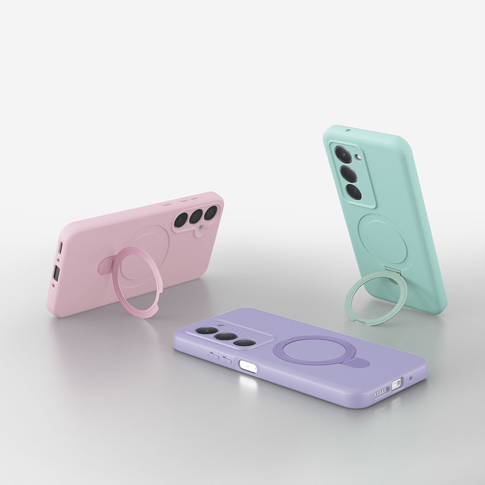 Xiaomi Redmi 15 Kılıf M-safe Şarj Özellikli Standlı Zore Samara Kapak Siyah