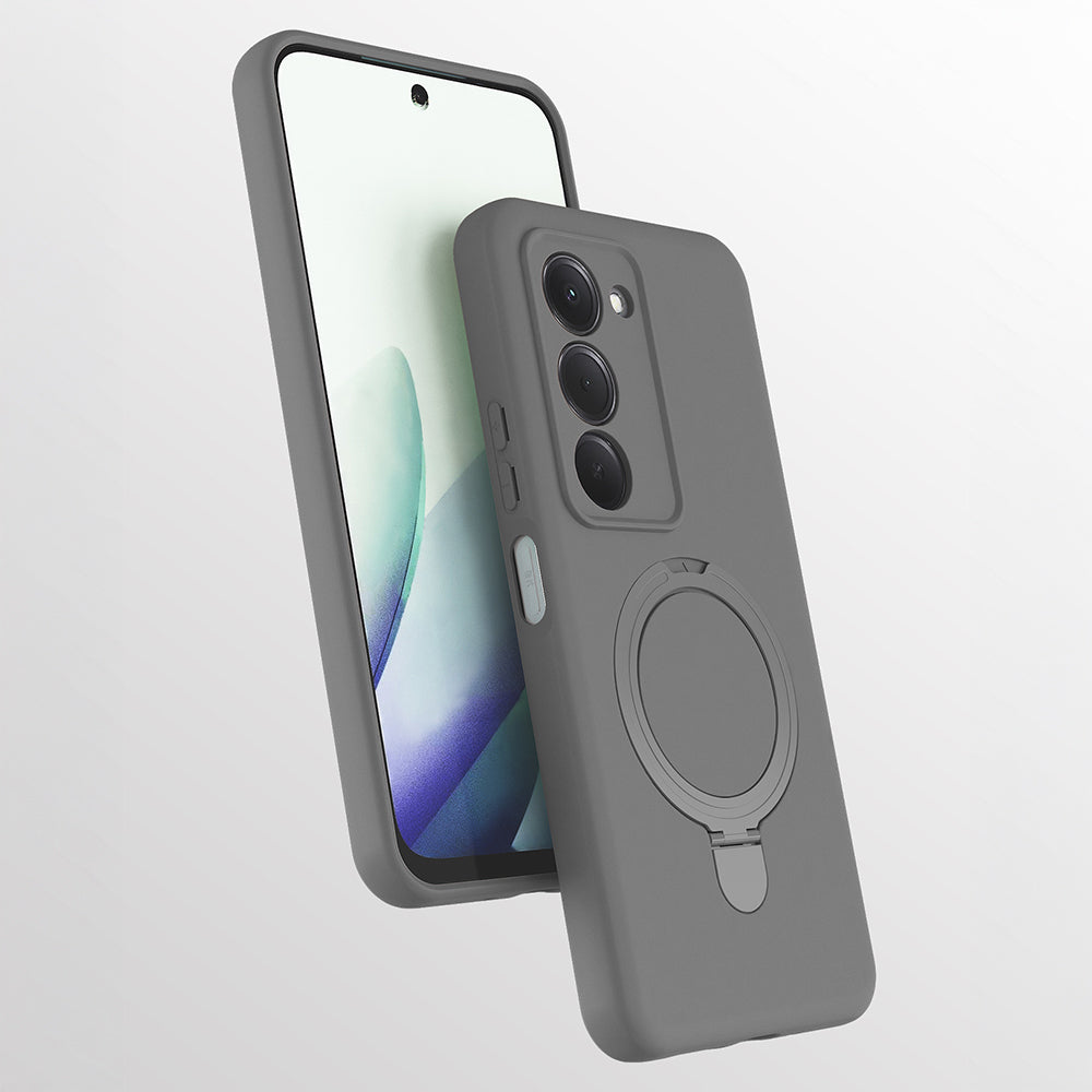 Xiaomi Redmi 15 Kılıf M-safe Şarj Özellikli Standlı Zore Samara Kapak Pembe