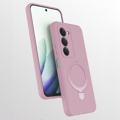 Xiaomi Redmi 15 Kılıf M-safe Şarj Özellikli Standlı Zore Samara Kapak Pembe