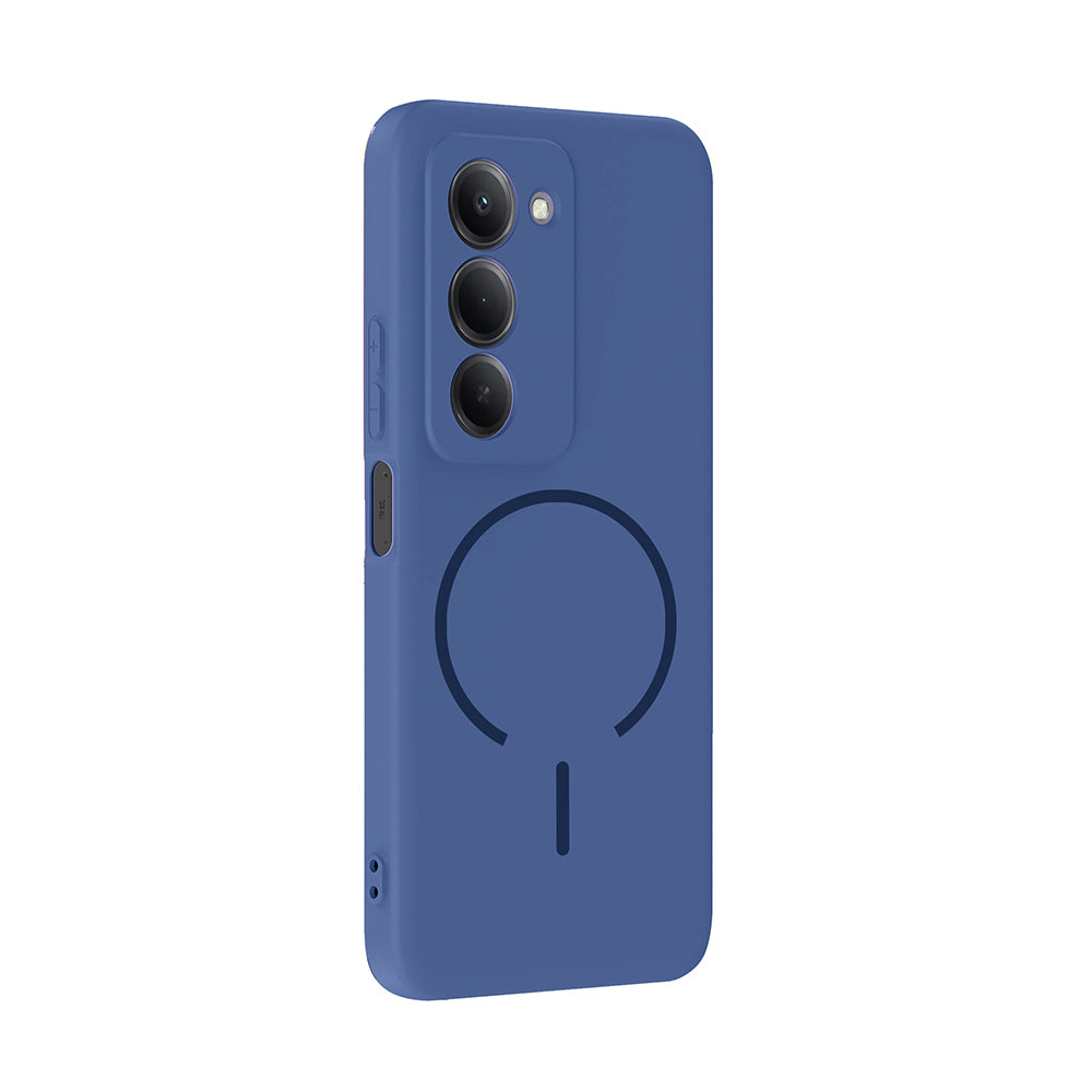 Xiaomi Redmi 15 Kılıf M-safe Şarj Özellikli Zore Meta Kapak Titanyum-Gri