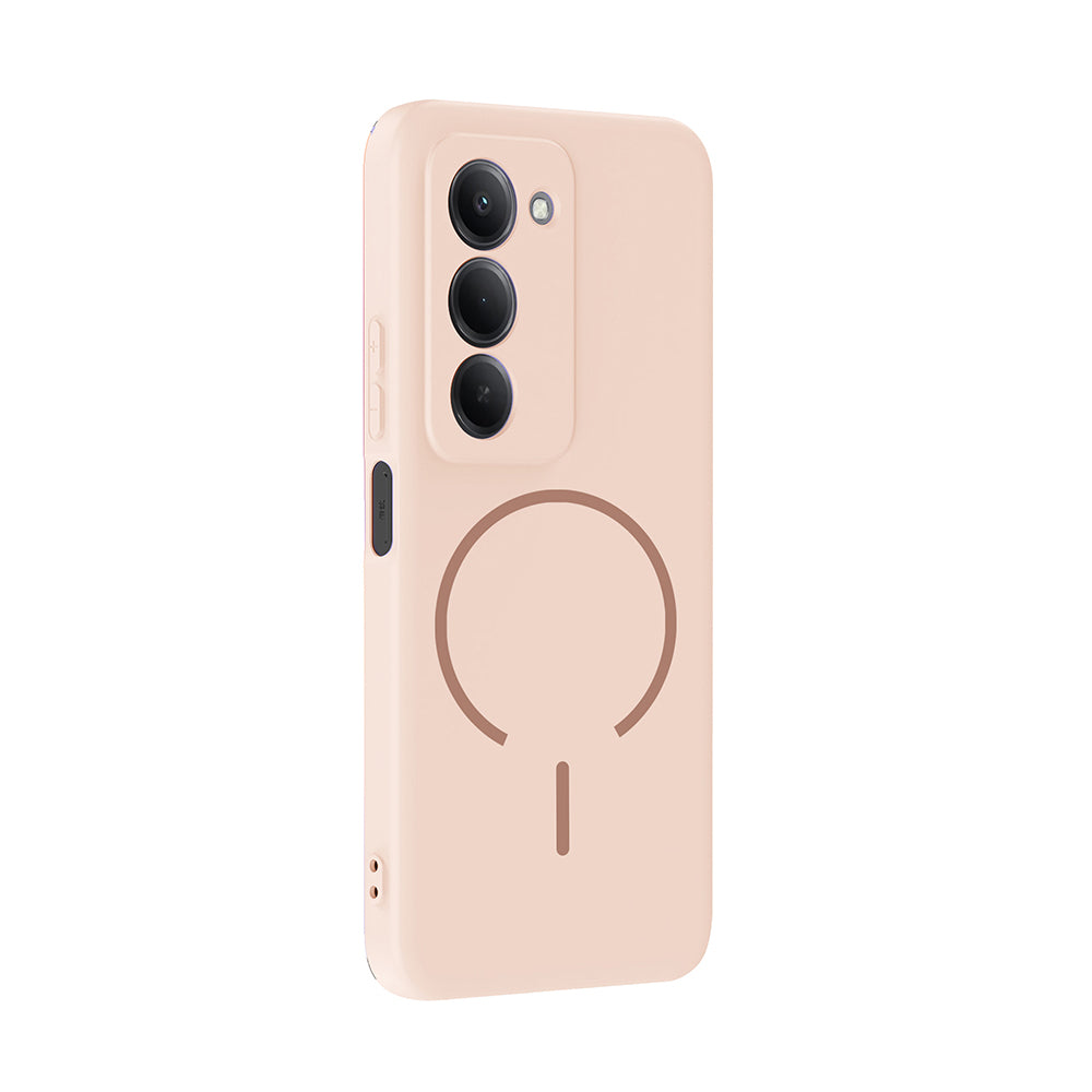 Xiaomi Redmi 15 Kılıf M-safe Şarj Özellikli Zore Meta Kapak Rose Pembe