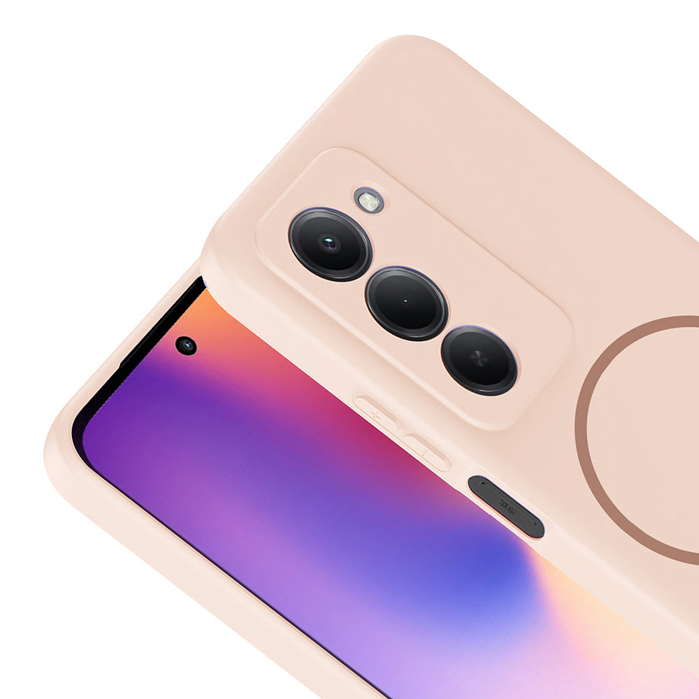 Xiaomi Redmi 15 Kılıf M-safe Şarj Özellikli Zore Meta Kapak Turuncu