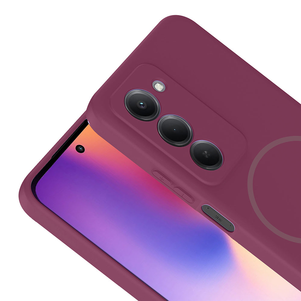 Xiaomi Redmi 15 Kılıf M-safe Şarj Özellikli Zore Meta Kapak Turuncu
