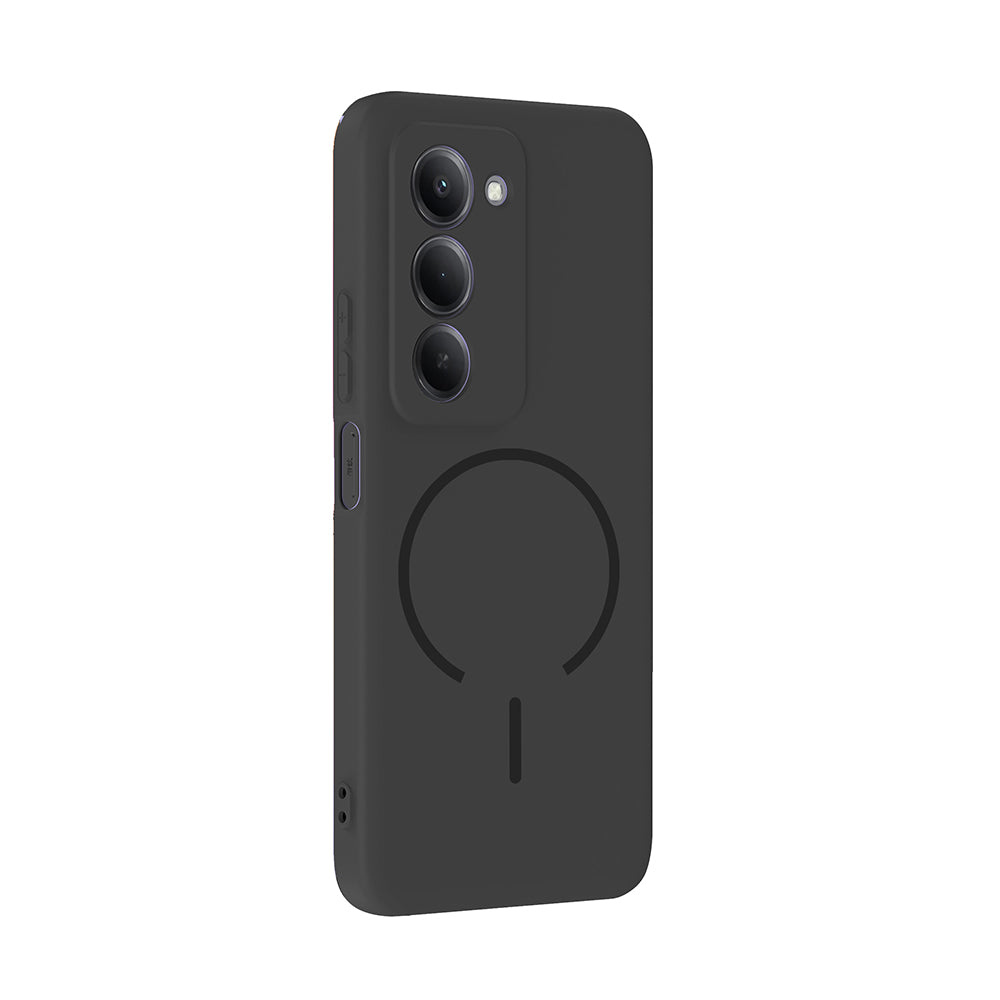 Xiaomi Redmi 15 Kılıf M-safe Şarj Özellikli Zore Meta Kapak Mürdüm