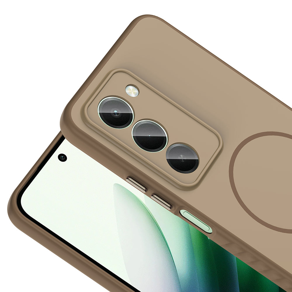 Xiaomi Redmi 15 Kılıf M-safe Şarj Özellikli Zore Tea Kapak Gümüş