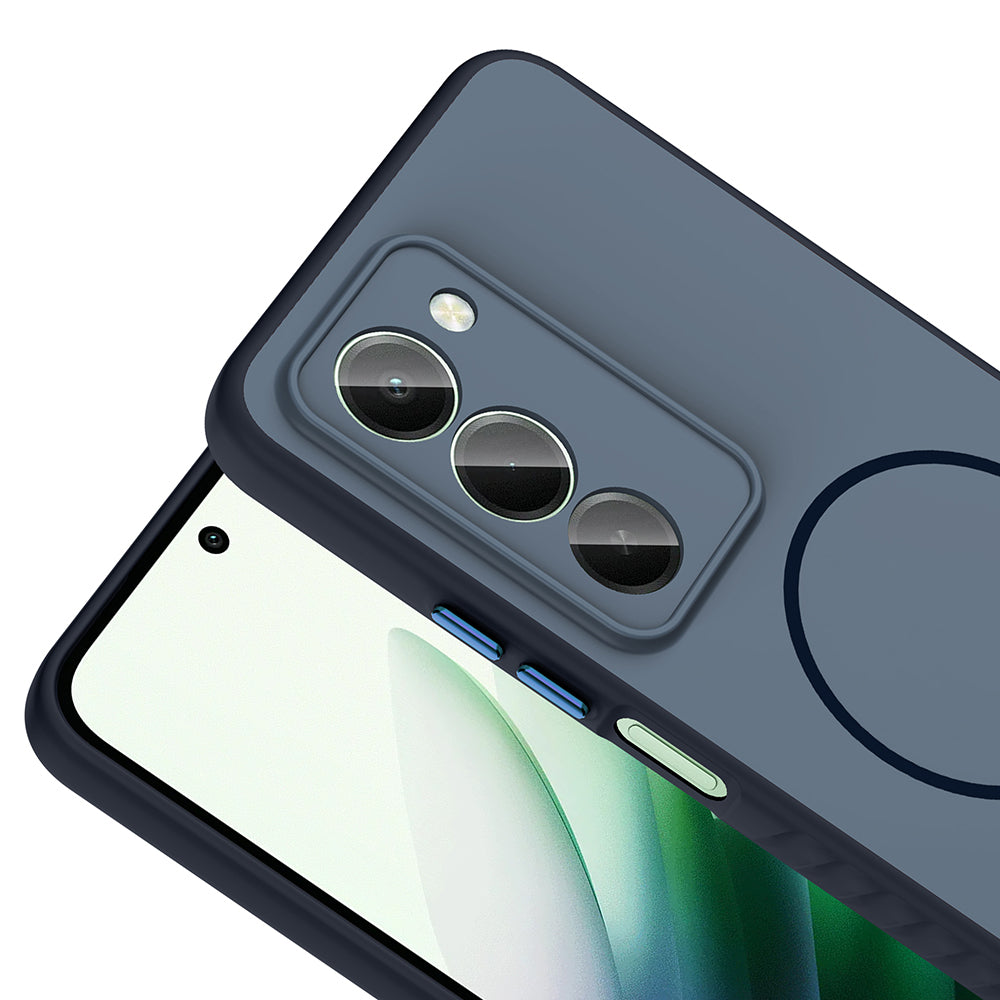 Xiaomi Redmi 15 Kılıf M-safe Şarj Özellikli Zore Tea Kapak Lacivert