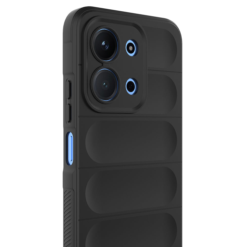 Xiaomi Redmi 15C 4G Kılıf Esnek TPU Oyuklu Arka Yüzey Tasarımlı Zore Etnik Silikon Kapak Koyu Yeşil