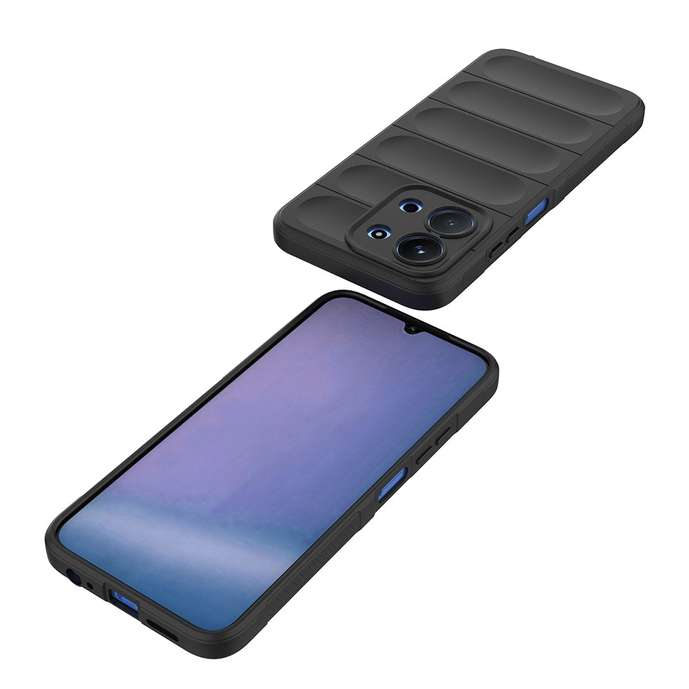 Xiaomi Redmi 15C 4G Kılıf Esnek TPU Oyuklu Arka Yüzey Tasarımlı Zore Etnik Silikon Kapak Koyu Yeşil