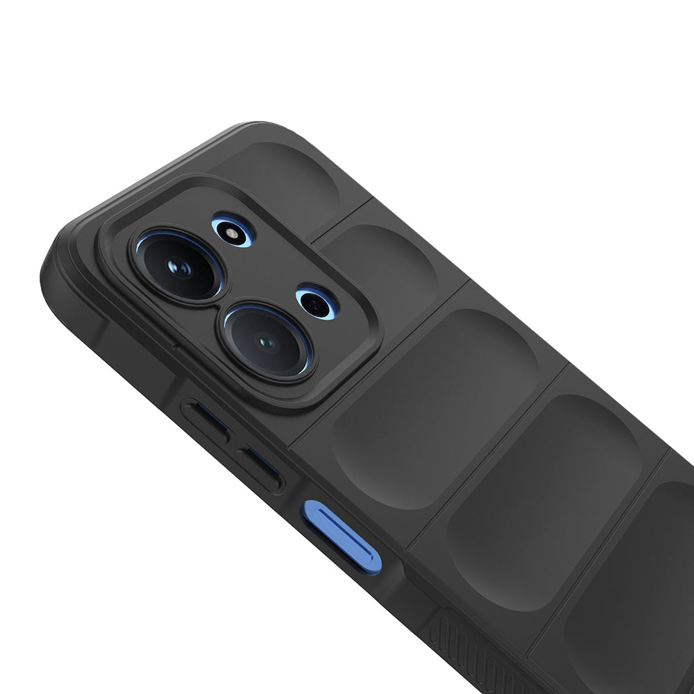 Xiaomi Redmi 15C 4G Kılıf Esnek TPU Oyuklu Arka Yüzey Tasarımlı Zore Etnik Silikon Kapak Koyu Yeşil