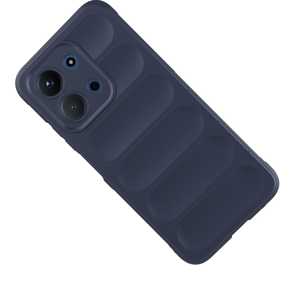 Xiaomi Redmi 15C 4G Kılıf Esnek TPU Oyuklu Arka Yüzey Tasarımlı Zore Etnik Silikon Kapak Koyu Yeşil