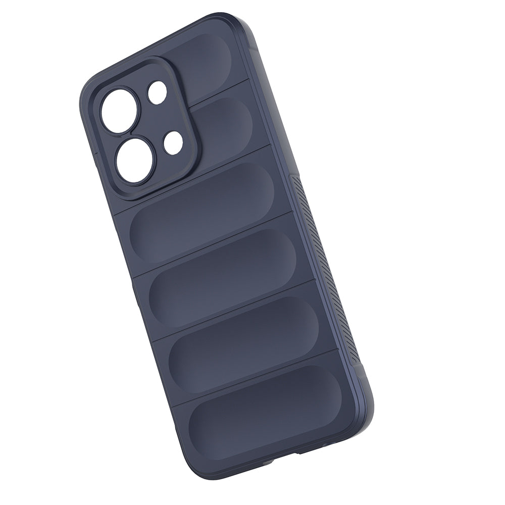 Xiaomi Redmi 15C 4G Kılıf Esnek TPU Oyuklu Arka Yüzey Tasarımlı Zore Etnik Silikon Kapak Lacivert