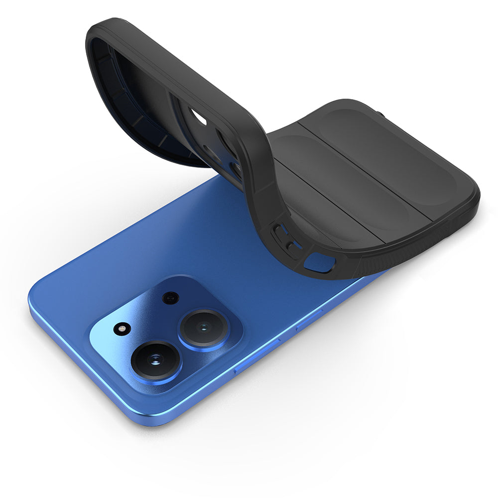 Xiaomi Redmi 15C 4G Kılıf Esnek TPU Oyuklu Arka Yüzey Tasarımlı Zore Etnik Silikon Kapak Siyah