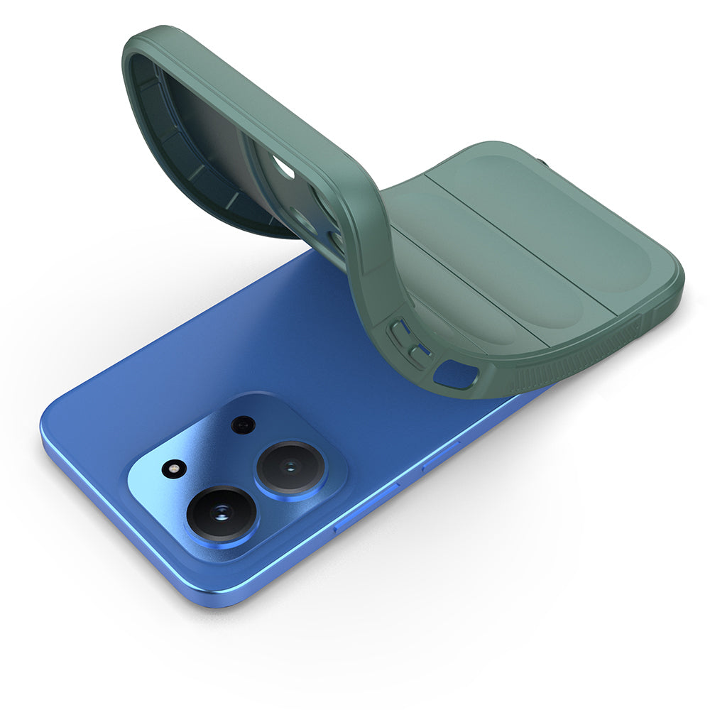 Xiaomi Redmi 15C 4G Kılıf Esnek TPU Oyuklu Arka Yüzey Tasarımlı Zore Etnik Silikon Kapak Lacivert