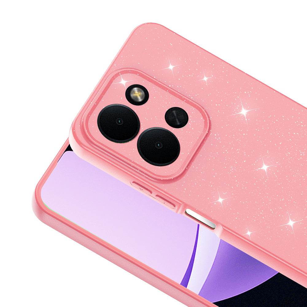 Xiaomi Redmi 15C Kılıf Kamera Korumalı Simli Lüks Zore Koton Kapak Açık Pembe