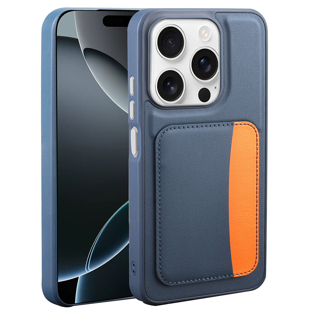 Xiaomi Redmi 15C Kılıf Kartlıklı Zore X-Kart Silikon Kapak Turuncu